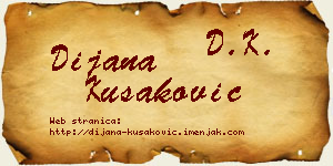 Dijana Kušaković vizit kartica